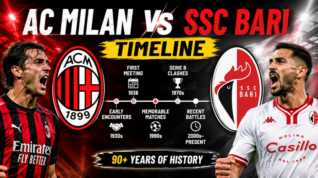 AC Milan vs SSC Bari Timeline